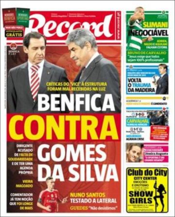 Portadas de la prensa mundial