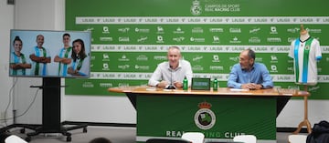 César Anievas y Sebastián Ceria, durante la presentación de los proyectos de la Fundación.