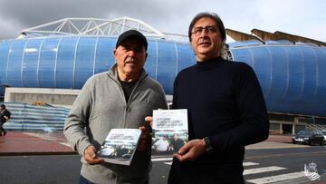 Loren y Josean Arruza, durante la presentaci&oacute;n de su libro.