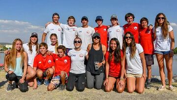 Equipo chileno de esqu&iacute; n&aacute;utico. 