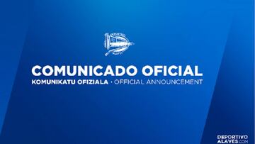 Comunicado oficial del Alavés.