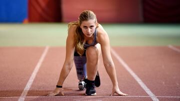 Desirée Vila, entrenando en el CAR.