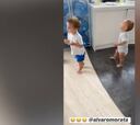 Los hijos de Morata rompen las redes bailando el himno del Atleti