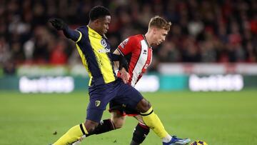 Luis Sinisterra, jugador del Bournemouth de Inglaterra.