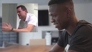 El video del año: Vinicius alucina al ver a Roncero en la TV celebrando su gol al Barça