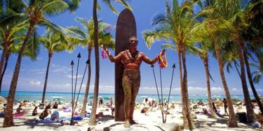 Duke Kahanamoku Olympic gold medallist and surfer