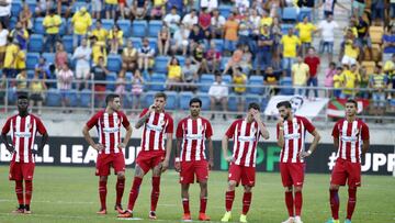 Tristeza colchonera tras la derrota con el Cádiz.