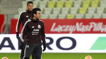 Action photo during the Training of the National Team of Mexico prior to the friendly match in preparation for the 2018 FIFA World Cup Russia at the Arena Gdansk Stadium, Gdansk.
Foto de accion durante el Entrenamiento de la Seleccion Nacional de Mexico previo al partido amistoso de preparacion rumbo a la Copa Mundial de la FIFA Rusia 2018 en el Estadio Arena Gdansk, Gdansk, en la foto: Hirving Lozano
12/11/2017/MEXSPORT/Eric Alonso.