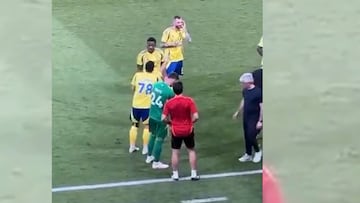 El reclamo de Jhon Jader Durán a uno de sus compañeros en Arabia