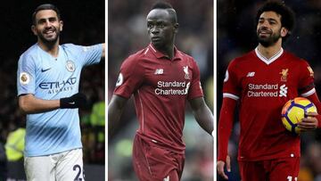 Mahrez, Sané y Salah.