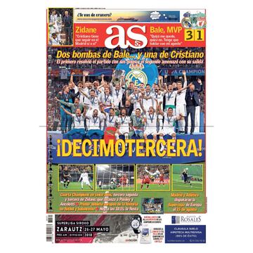 Las portadas de la prensa tras la final de Champions