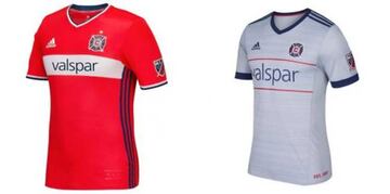 Camisetas de Local y visitante del Chicago Fire.