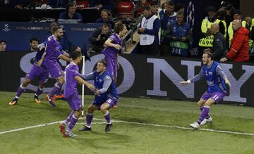 1-3. Cristiano Ronaldo celebró el tercer gol.