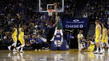 Paliza a los Warriors: los Bucks de Antetokounmpo ya asustan