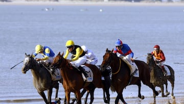 Carreras de caballos en Sanlúcar de Barrameda.