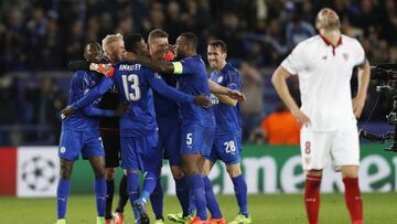 Leicester gana en casa y elimina al Sevilla de Sampaoli