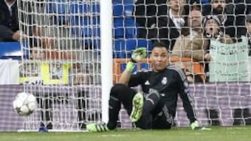 Keylor Navas, tras evitar una ocasión del Roma.