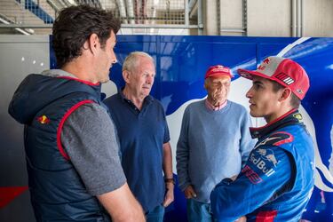 Marc Mrquez junto a Mark Webber.