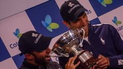 Imágenes de la rueda de prensa de Cabal y Robert Farah