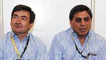 <b>TEMPRANO ADIÓS.</B> Walter Viru (derecha) ha sido apartado de Kelme.