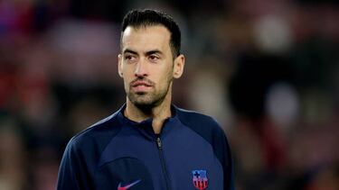 BARCELONA, SPAIN - JANUARY 25: Sergio Busquets of FC Barcelona during the Spanish Copa del Rey match between FC Barcelona v Real Sociedad at the Spotify Camp Nou on January 25, 2023 in Barcelona Spain (Photo by David S. Bustamante/Soccrates/Getty Images)