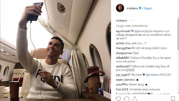 Cristiano, criticado por un selfie el día de la desaparición de Sala