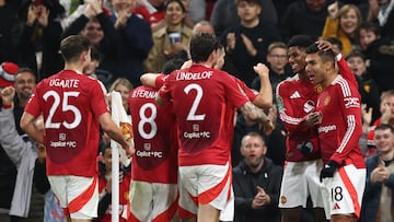 Jugadores del Manchester United.