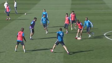 El ejercicio de posesión del Real Madrid con Isco de comodín