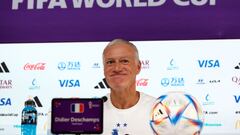 Soccer Football - FIFA World Cup Qatar 2022 - France Press Conference - Main Media Center, Doha, Qatar - November 25, 2022 France coach Didier Deschamps during the press conference REUTERS/Gareth Bumstead