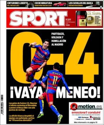 Portadas de la prensa mundial