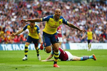 Theo Walcott inició la que sería una tarde perfecta para el Arsenal ante los 'Villanos' la cuenta la cerraron Alexis Sánchez, Per Mertesacker y Giroud. 