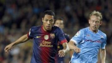 Adriano, en un partido contra el Celta.