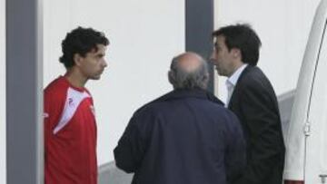 <b>A PESAR DE TODO. </b>El Rayo se entrenó hoy, y luego decidió jugar en Zorrilla.