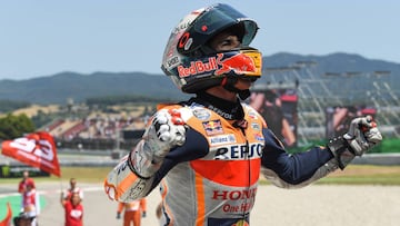 M&aacute;rquez celebra su victoria en el GP de Catalu&ntilde;a 2019.