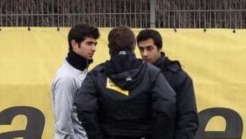 <b>PREOCUPACIÓN. </b>Pochettino, Jordi Marcos y Amat, a la espera.