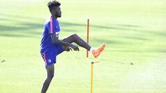 Thomas, durante un entrenamiento con el Atl&eacute;tico.