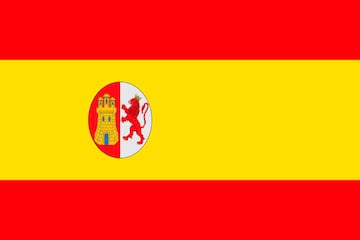 Bandera provisional de la Primera República, mientras se diseñaba una nueva, que nunca se adoptó.