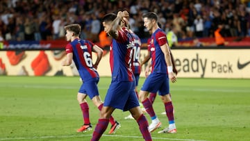 El Barcelona vino de atr¨¢s y remont¨® un 2-0 en casa cuando parec¨ªan liquidados. Se colocaron como l¨ªderes, moment¨¢neamente, de LaLiga EA Sports.