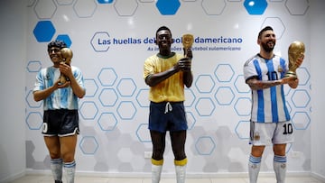 The South American Football Confederation honored World Cup winner Lionel Messi by placing a life-size statue of him at their museum.