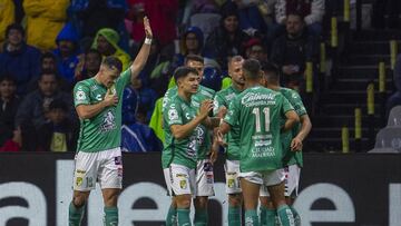  Federico Vinas celebrates his goal 0-1 of Leon during the game America vs Leon, corresponding to Round 06 of the Torneo Apertura 2023 of the Liga BBVA MX, at Azteca Stadium, on August 26, 2023.

<br><br>

Federico Vinas celebra su gol 0-1 de Leon durante el partido America vs Leon, correspondiente a la Jornada 06 del Torneo Apertura 2023 de la Liga BBVA MX, en el Estadio Azteca, el 26 de Agosto de 2023.