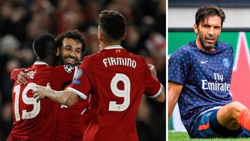 Mané, Salah, Firmino y Buffon.