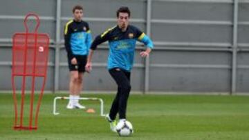 Isaac Cuenca, en la ciudad deportiva Joan Gamper.