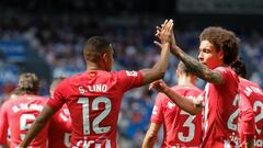 SAN SEBASTIÁN, 25/05/2024.- El centrocampista brasileño del Atlético de Madrid Samuel Lino, celebra su gol contra la Real Sociedad, durante el partido de la jornada 38 de LaLiga EA Sports, este sábado en el estadio Reale Arena en San Sebastián.-EFE/ Juan Herrero
