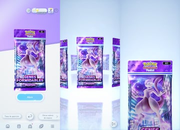 pokemon tcg pocket sobres mewtwo genes formidables