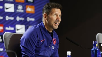 Simeone, en rueda de prensa.