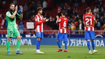 Oblak, João Félix, Koke y Carrasco, del Atlético.