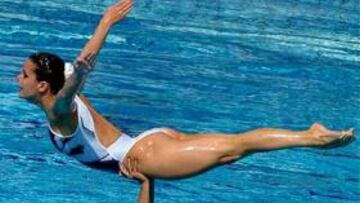 <b>RUTINA LIBRE</b>. Las españolas obtuvieron una nota de 96.900 puntos por 98.900 de las rusa.