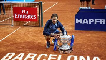 Rafael Nadal with his 49th clay-court title