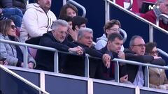 La pillada a Laporta en la grada que ha indignado al madridismo: vean, escuchen y alucinen