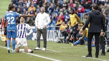 Sergio Gonzalez Coach of Real Valladolid La Liga match between Getafe CF vs Real Valladolid at the Coliseum Alfonso Perez stadium in Madrid, Spain, December 15, 2019 .